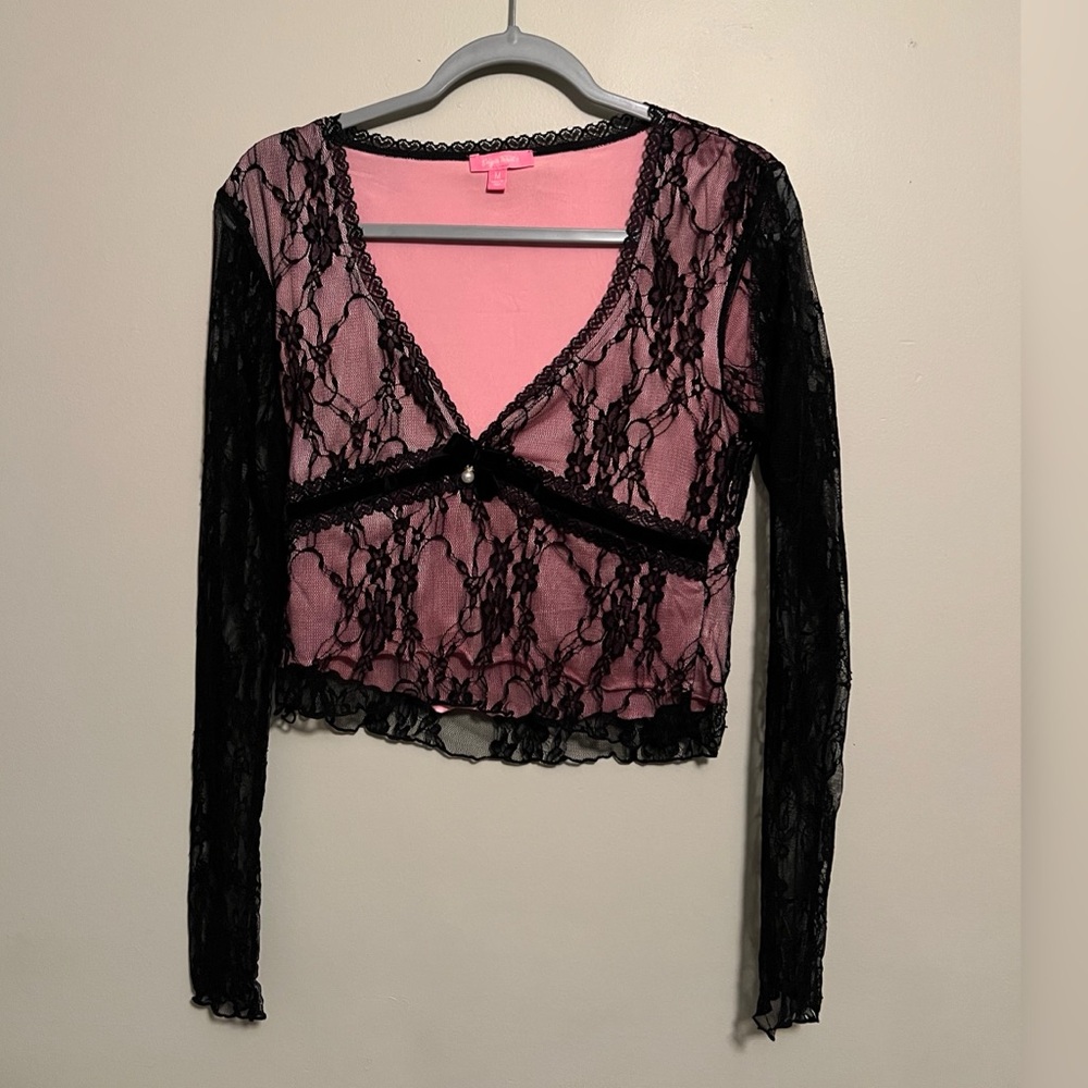 Sugar Thrillz Lace detail long sleeve